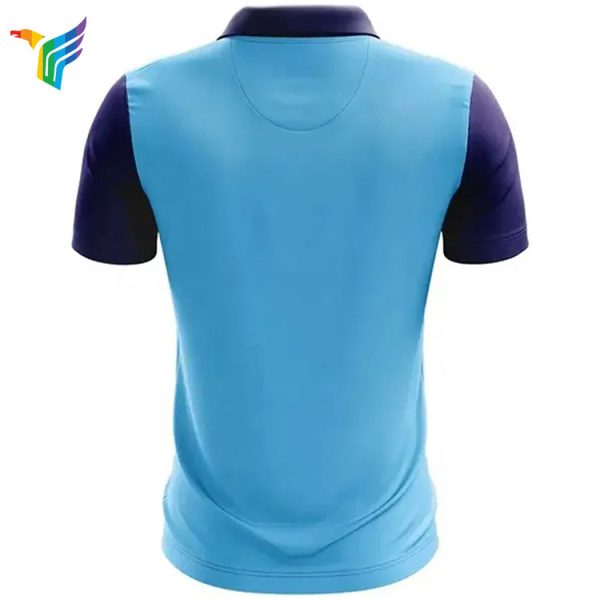 Blue Color Golf Polo Full Sublimation - 图片 3
