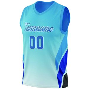 baby blue mesh sports basketball top