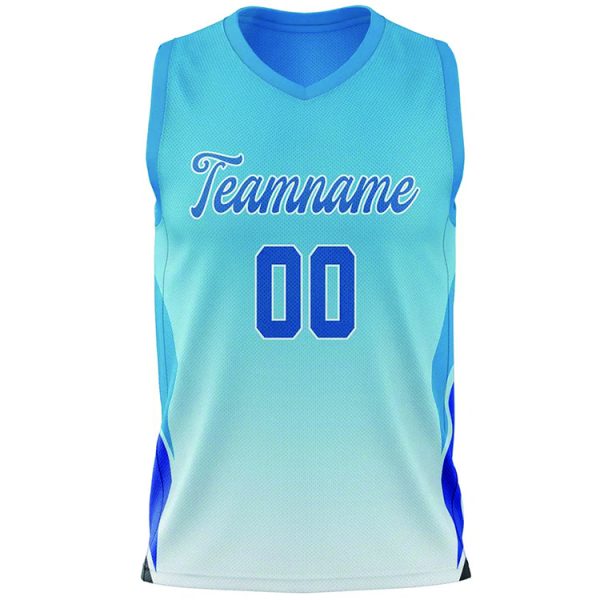 baby blue mesh sports basketball top - Image 2
