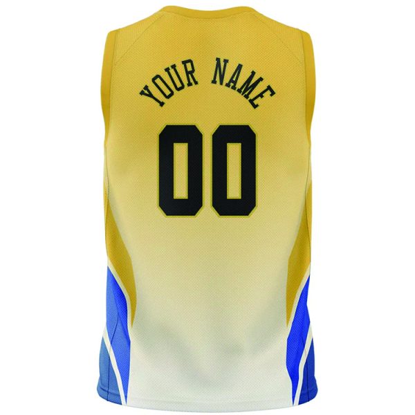 yellow color basketball vest top - Image 3