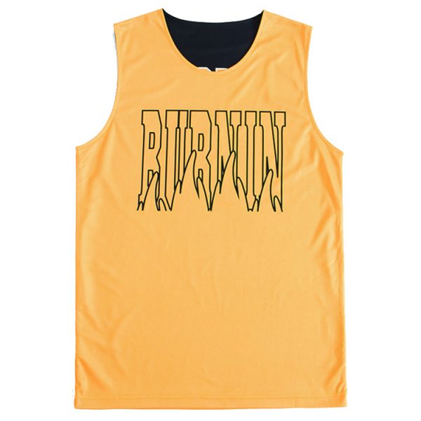yellow color casual basketball jersey
