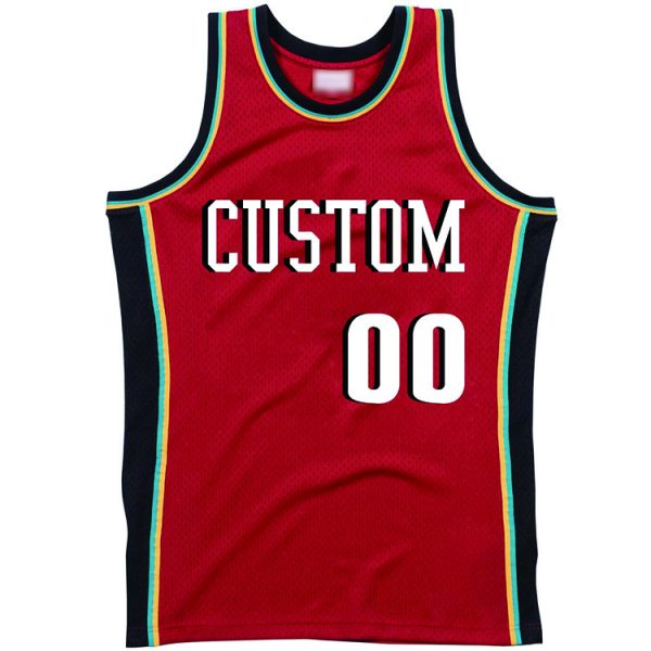 red color basketball vest man