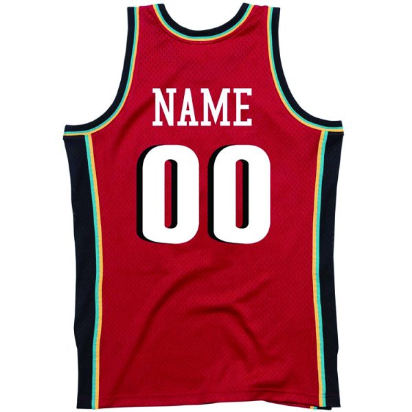 red color basketball vest man - Image 2