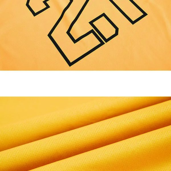 yellow color casual basketball jersey - Image 4
